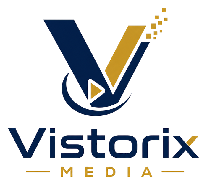 Vistorix Media logo reveal